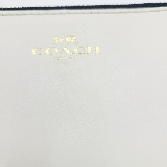 Coach Double Leather Wristlet Clutch Wallet Purse With Logo & Hang Tag - Picture 3 of 15